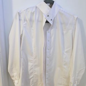 White Horseback riding show shirt!